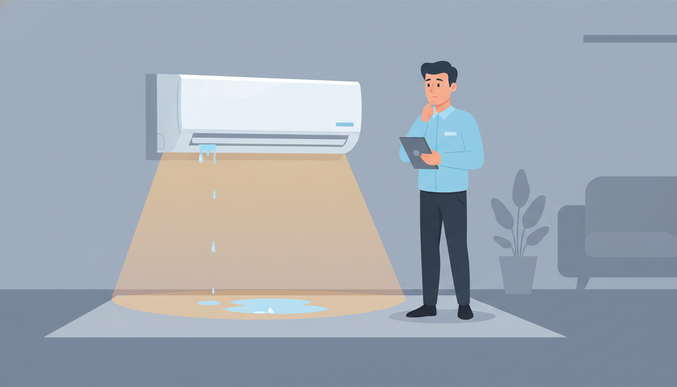 Mini-Split Leaking Water Indoors? 7 Common Causes & Fixes header image