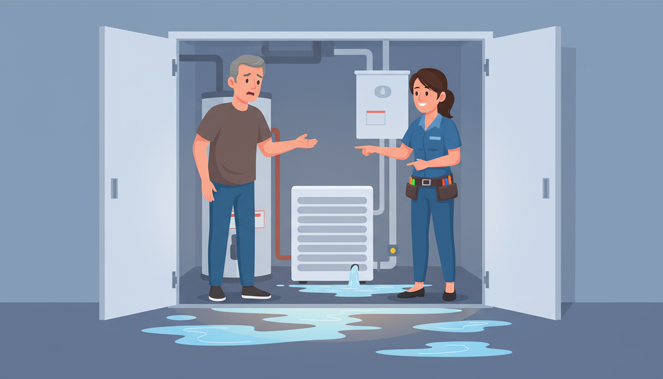 Why Is My HVAC Closet Wet? (Common Causes + Easy Fixes) header image