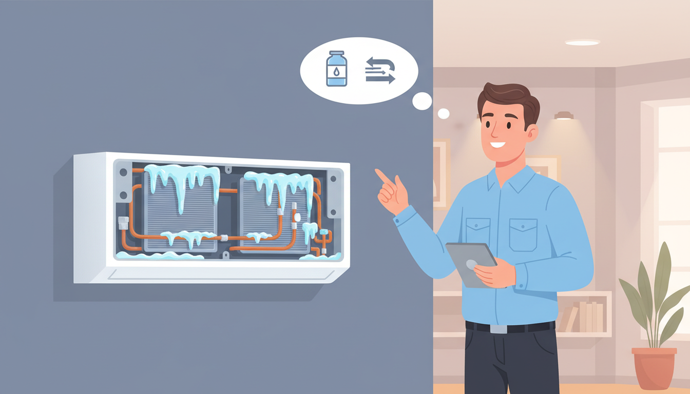 Refrigerant Issue or Airflow Issue? How Ice Forms on an AC header image